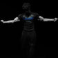 Breathedivinity Compression Shirt Short Sleeve tops Muscle GYM Fitness Mock Neck in Black Wolves Club Y2K