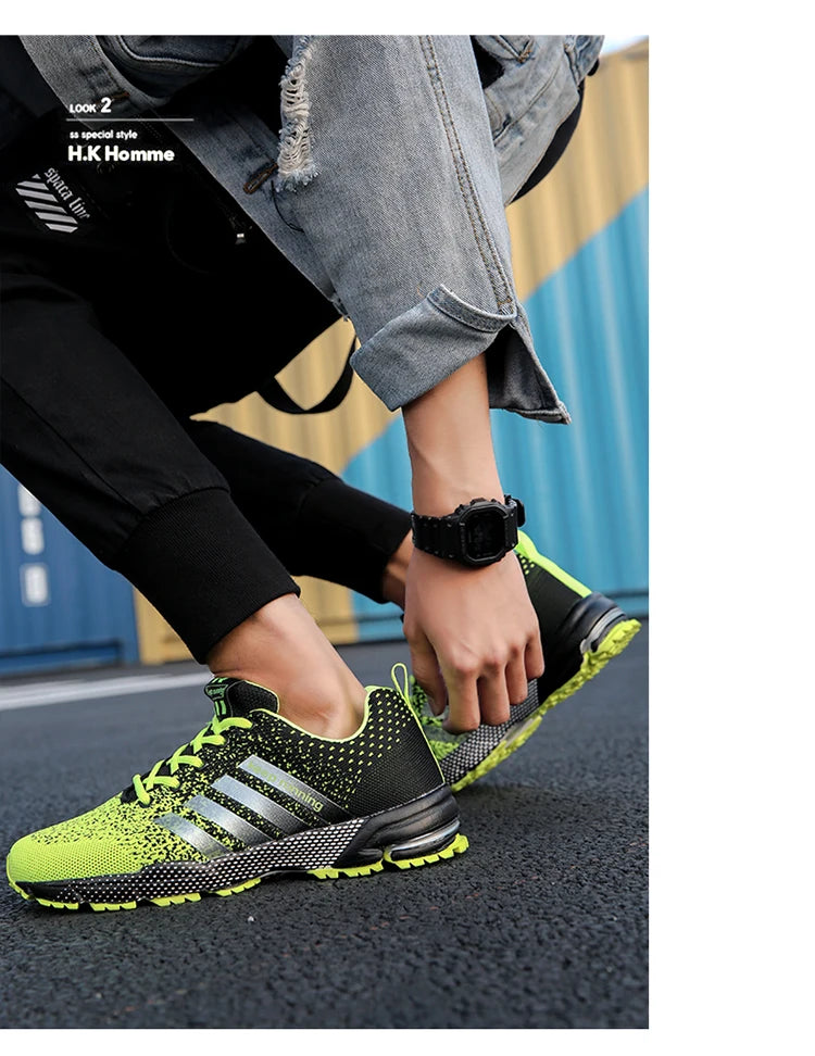 Men's and women's flats fashion casual sneakers couple walking shoes plus size breathable fitness running shoes men shoes
