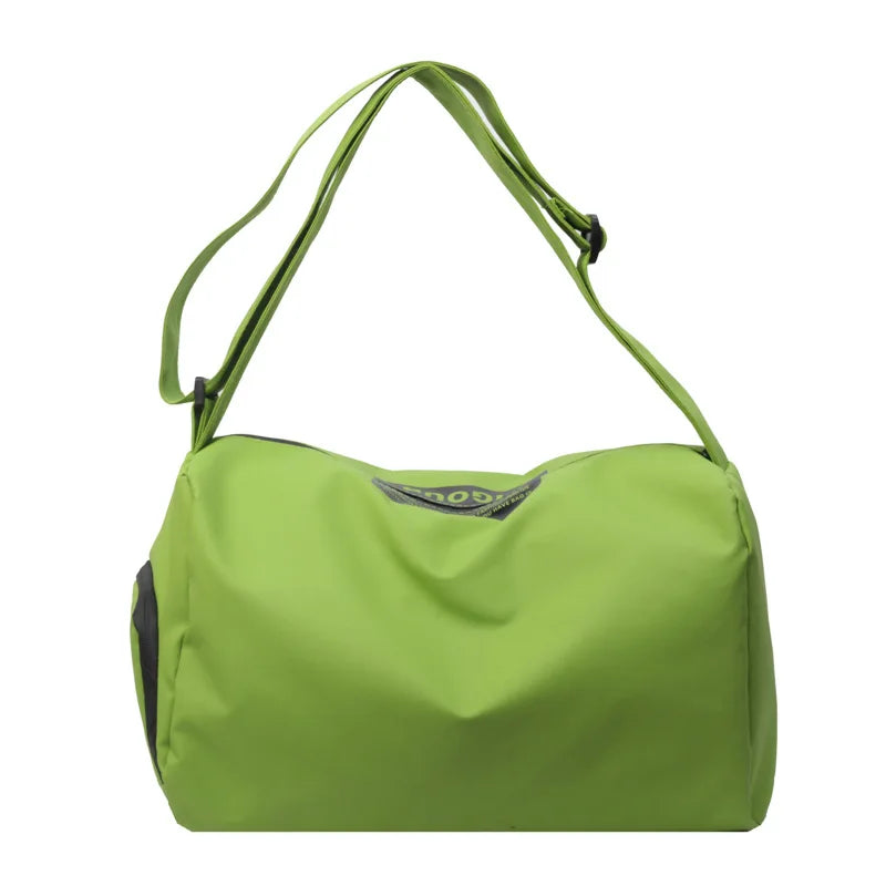 Unisex Capacity Crossbody Sports Bag, Water-Resistant Gym Travel Duffle with Shoe Compartment & Dry-Wet Separation (38x23cm)