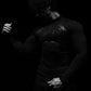 Breathedivinity Compression Shirt Short Sleeve tops Muscle GYM Fitness Mock Neck in Black Wolves Club Y2K