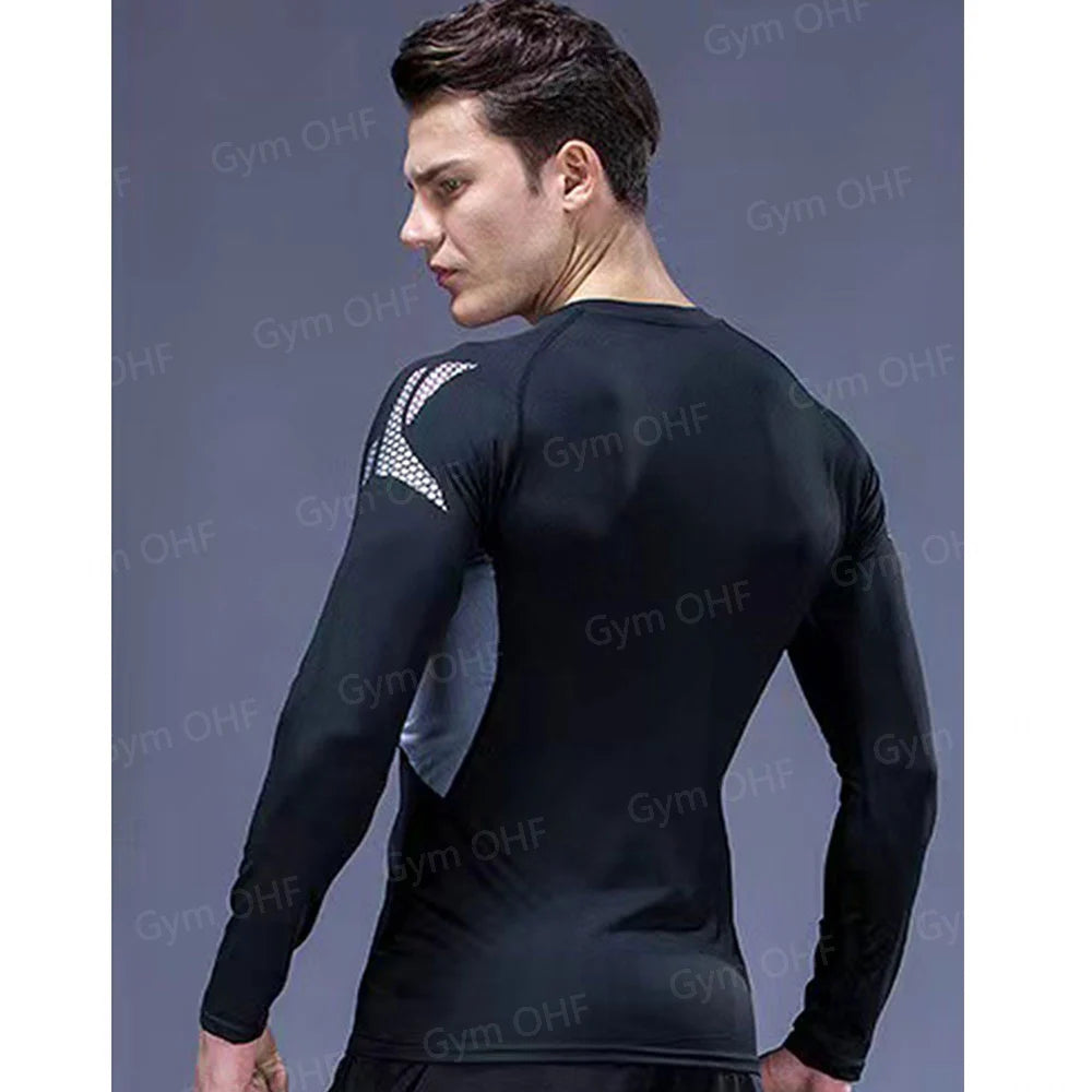 T Shirt Men Rashguard Jiu Jitsu Bjj Gym Fitness Running Training Shirts Boxing Jersey Compression Nightwing Print Tops For Male