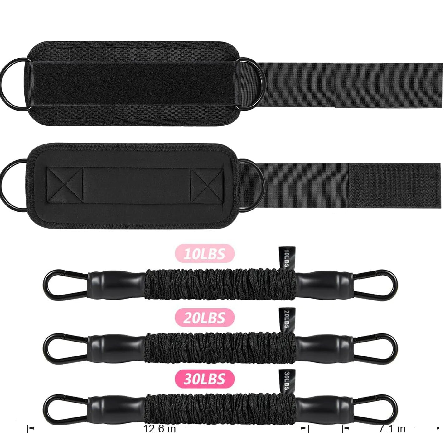 Ankle Straps Pink Resistance Bands Set Fitness Workout Exercise Equipment Weight Yoga Elastic Fitness Band For Gym Man Woman