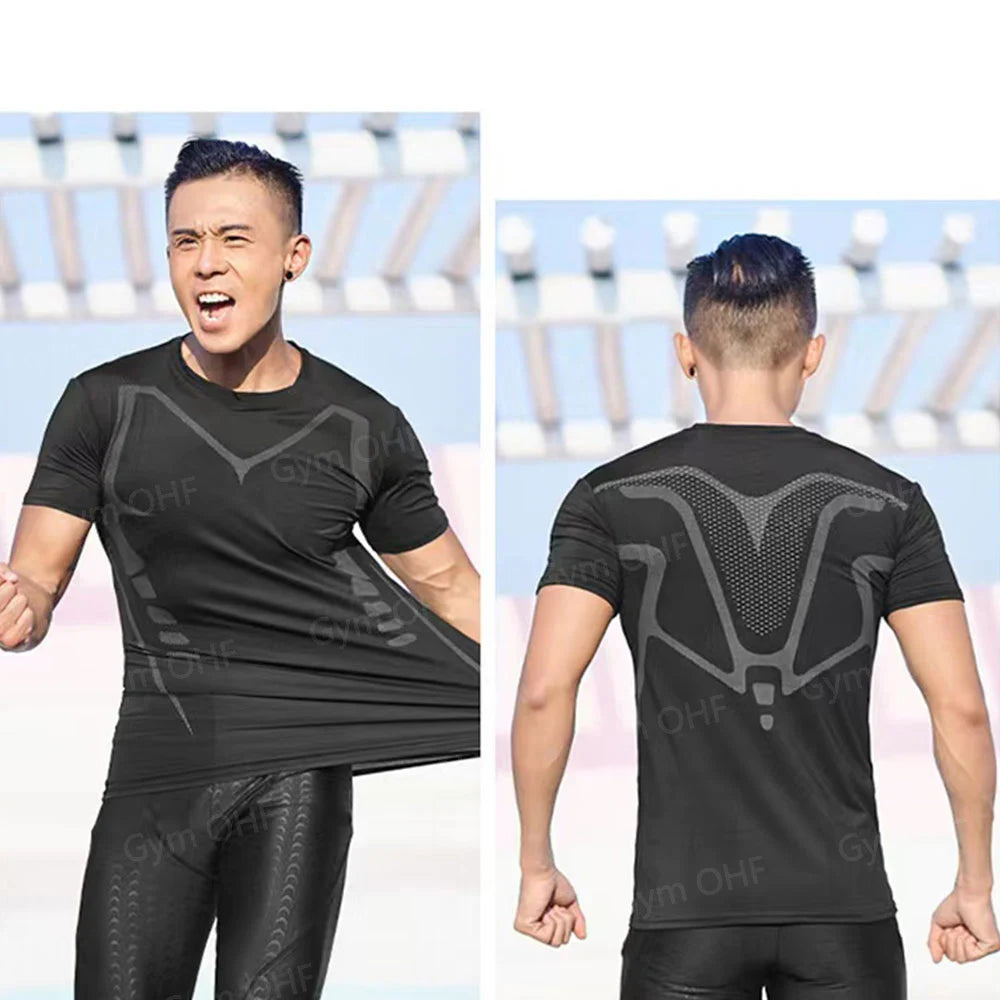 T Shirt Men Rashguard Jiu Jitsu Bjj Gym Fitness Running Training Shirts Boxing Jersey Compression Nightwing Print Tops For Male