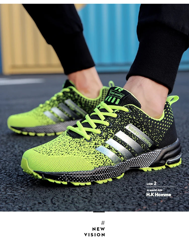 Men's and women's flats fashion casual sneakers couple walking shoes plus size breathable fitness running shoes men shoes