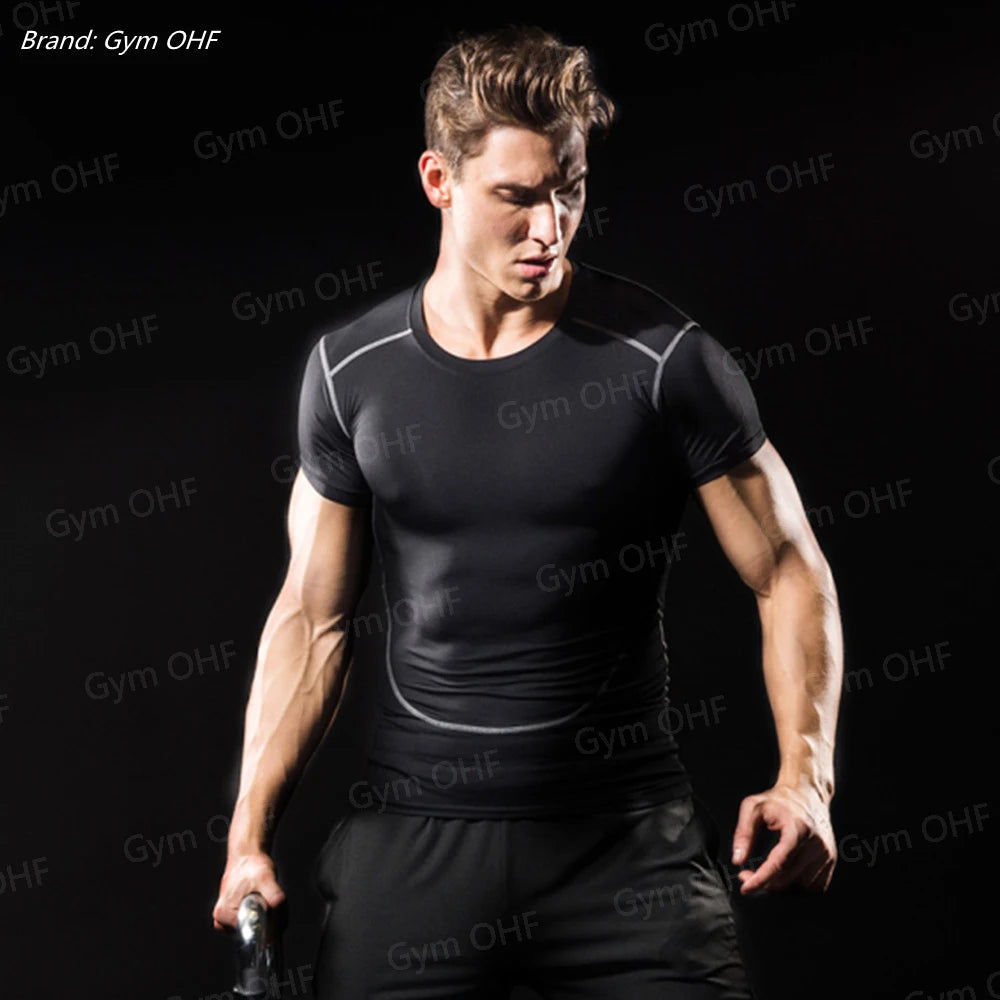 T Shirt Men Rashguard Jiu Jitsu Bjj Gym Fitness Running Training Shirts Boxing Jersey Compression Nightwing Print Tops For Male