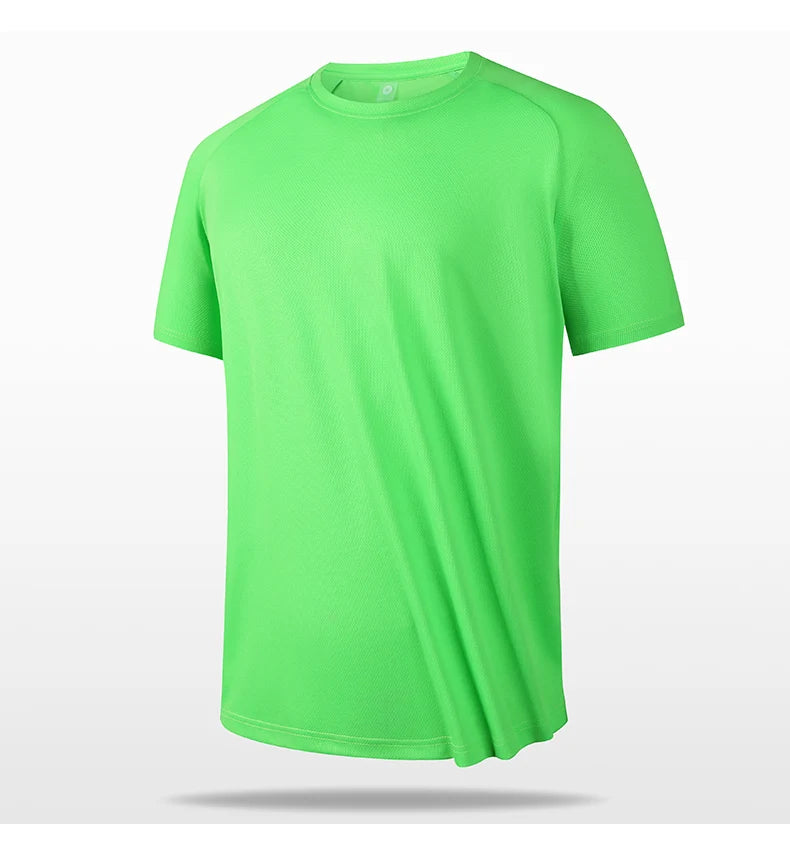 High quality men breathable fast drying running sports fitness breathable comfortable short sleeve T-shirt casual light Gym Tops