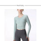 New Long Sleeve Yoga Built-in chest pad Shirts Sport Top Fitness Yoga Top Gym Top Sports Wear for Women Gym Femme Jersey Mujer