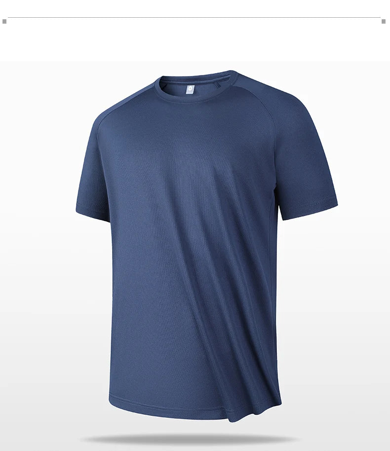 High quality men breathable fast drying running sports fitness breathable comfortable short sleeve T-shirt casual light Gym Tops