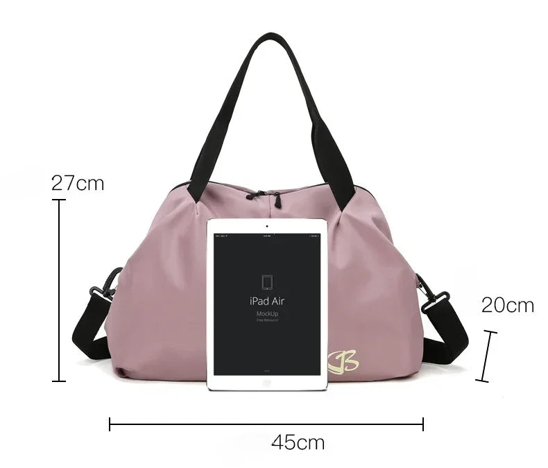 Large Capacity Yoga Gym Bag Waterproof  Women Swimming Outdoor Sports Bags Multifunction Hand Travel Duffle Weekend Package Bag