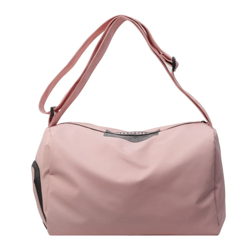 Unisex Capacity Crossbody Sports Bag, Water-Resistant Gym Travel Duffle with Shoe Compartment & Dry-Wet Separation (38x23cm)