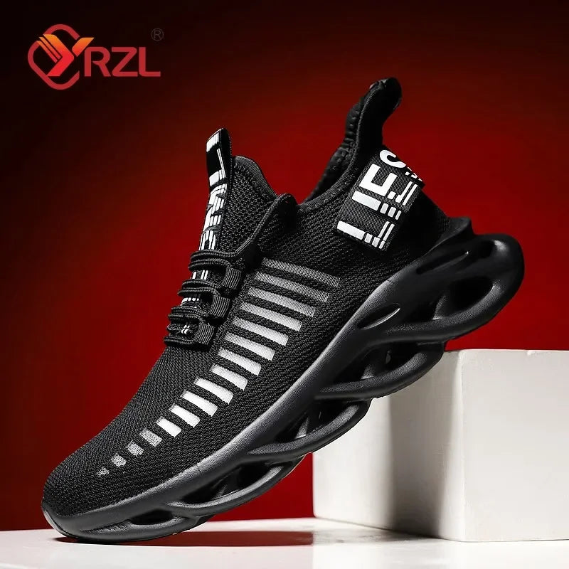 YRZL Men Shoes Comfortable Sneakers Womoen Breathable Couple Running Shoes Mesh Tenis Sport Shoes Size 36-46 Waling Sneakers Men