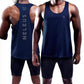 2PCS Adult Men Women Running Outdoor Shirts Tight Gym Tank Top Fitness Sleeveless T-shirts Sport Exercise Basketball Vest Clothe