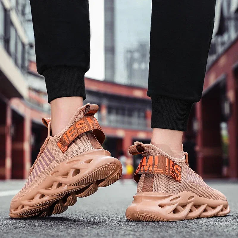 YRZL Men Shoes Comfortable Sneakers Womoen Breathable Couple Running Shoes Mesh Tenis Sport Shoes Size 36-46 Waling Sneakers Men