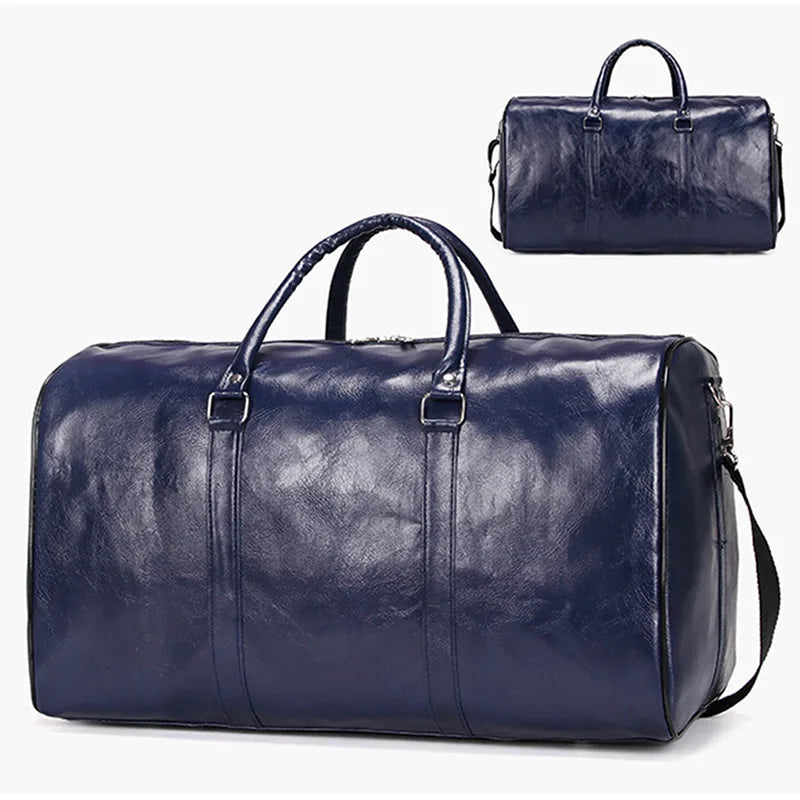 Gym Bag Leather Sports Bags Dry Wet Bags For Men Women Training for Shoes Fitness Yoga Travel Storage Luggage Shoulder Sport Bag