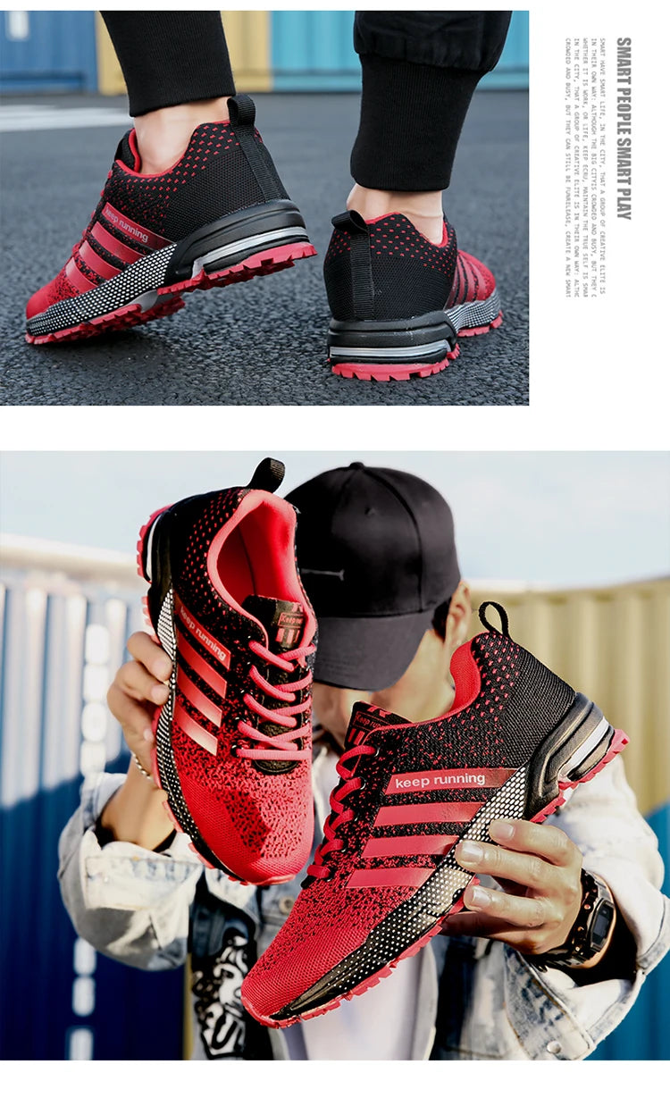 Men's and women's flats fashion casual sneakers couple walking shoes plus size breathable fitness running shoes men shoes
