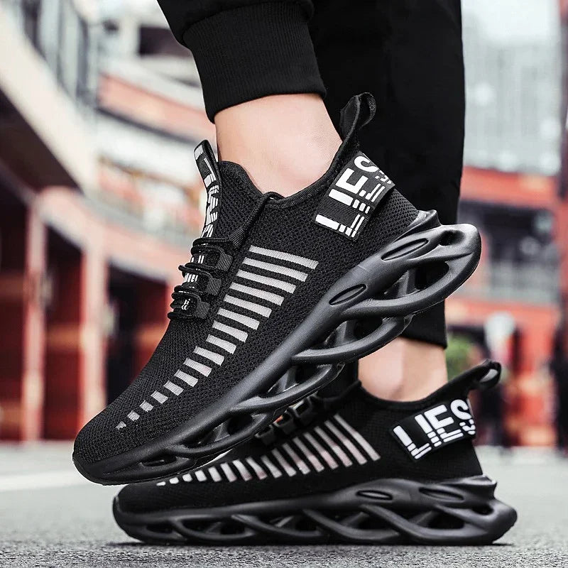 YRZL Men Shoes Comfortable Sneakers Womoen Breathable Couple Running Shoes Mesh Tenis Sport Shoes Size 36-46 Waling Sneakers Men