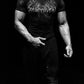 Breathedivinity Compression Shirt Short Sleeve tops Muscle GYM Fitness Mock Neck in Black Wolves Club Y2K