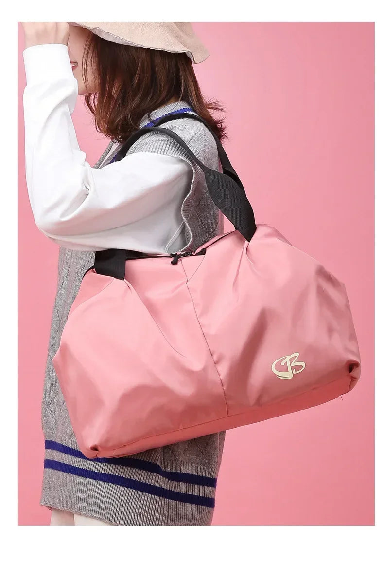 Large Capacity Yoga Gym Bag Waterproof  Women Swimming Outdoor Sports Bags Multifunction Hand Travel Duffle Weekend Package Bag