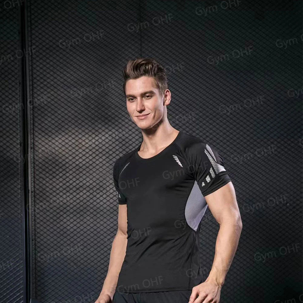 T Shirt Men Rashguard Jiu Jitsu Bjj Gym Fitness Running Training Shirts Boxing Jersey Compression Nightwing Print Tops For Male
