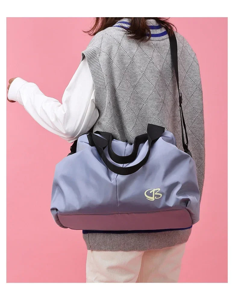 Large Capacity Yoga Gym Bag Waterproof  Women Swimming Outdoor Sports Bags Multifunction Hand Travel Duffle Weekend Package Bag