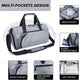 40L Gym Duffel Bag with Wet Pocket & Shoe Compartment - Unisex Weekender Carry On - Lightweight Grey Sports Bag