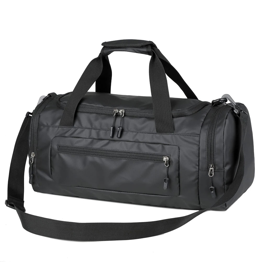 Men Fitness Bag Large Capacity with Shoe Compartment and Wet Pocket Training Sports Bag for Camping/Trekking/Hiking/Traveling