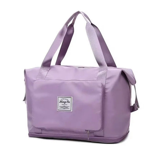 Multifunctional Foldable Fitness Bag Large Capacity Shoulder Bag Sports Handbag Purple Blue Black Pink