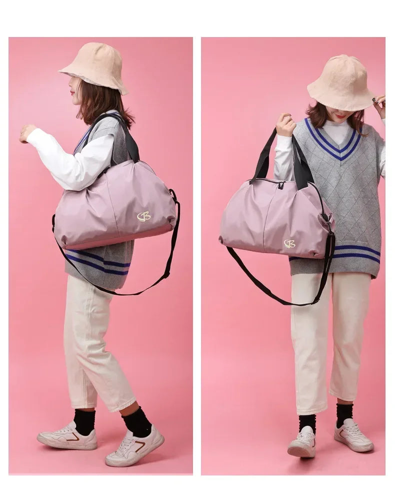 Large Capacity Yoga Gym Bag Waterproof  Women Swimming Outdoor Sports Bags Multifunction Hand Travel Duffle Weekend Package Bag