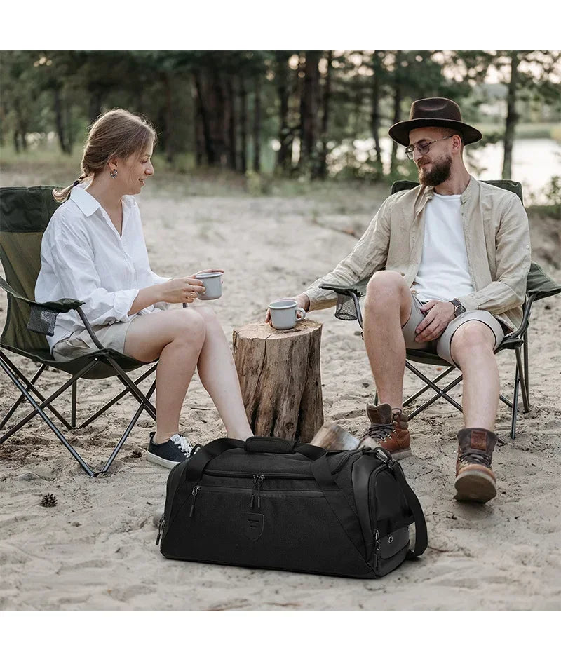 Men Sports Bag Large Capacity Travel Bag with Shoes Compartment Dry Wet Pocket Gym Bag Workout Dance Sports Gym Backpack