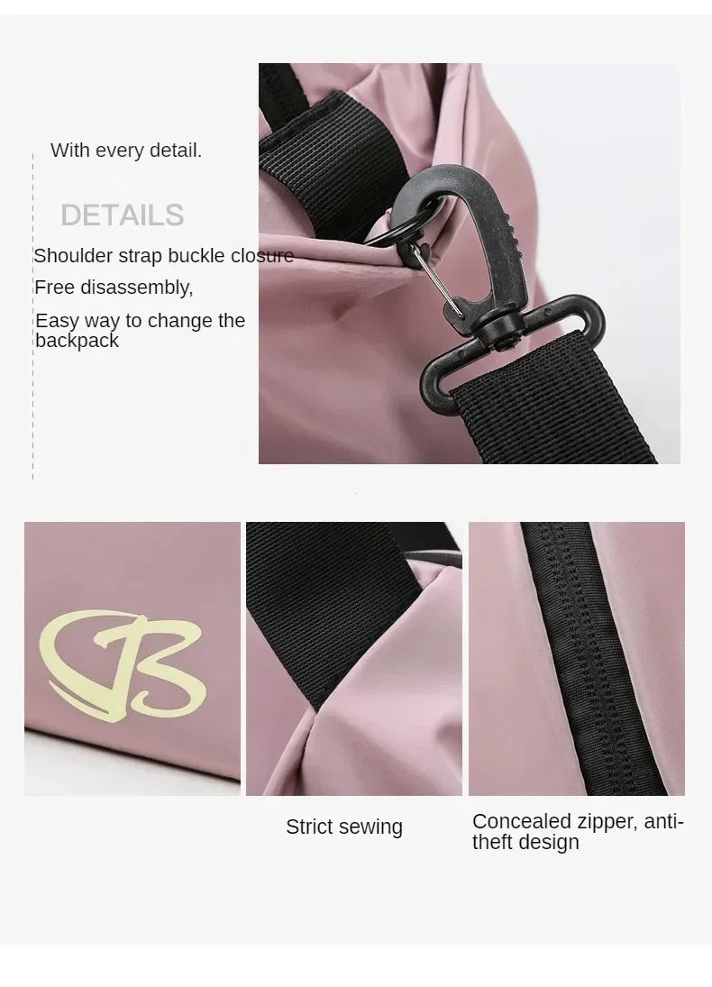 Large Capacity Yoga Gym Bag Waterproof  Women Swimming Outdoor Sports Bags Multifunction Hand Travel Duffle Weekend Package Bag