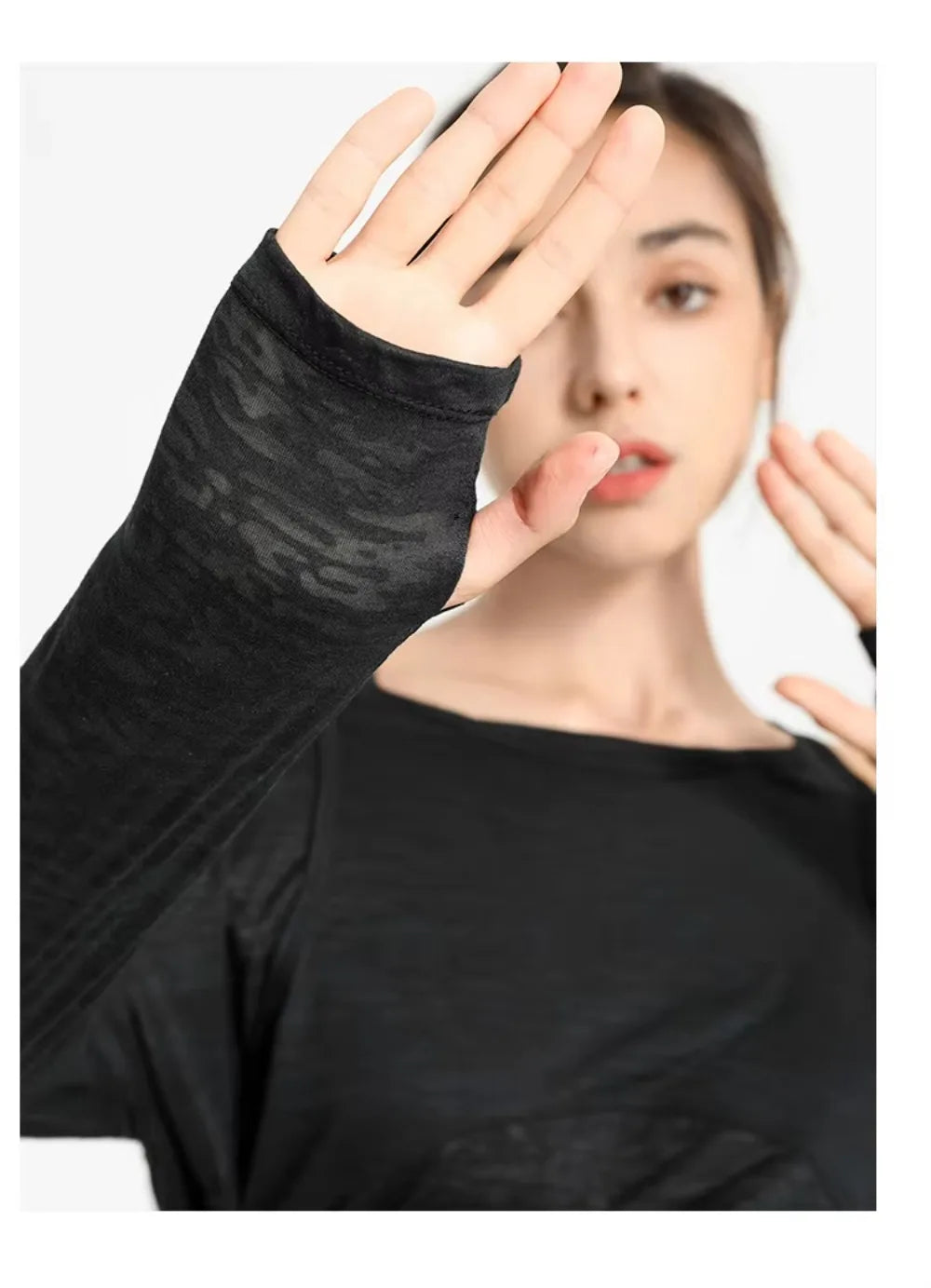Long Sleeve Yoga Shirts for Women Loose Sports Tee Crop Top Sports Top Women Sportswear Gym Fitness Wear Clothing Workout Female