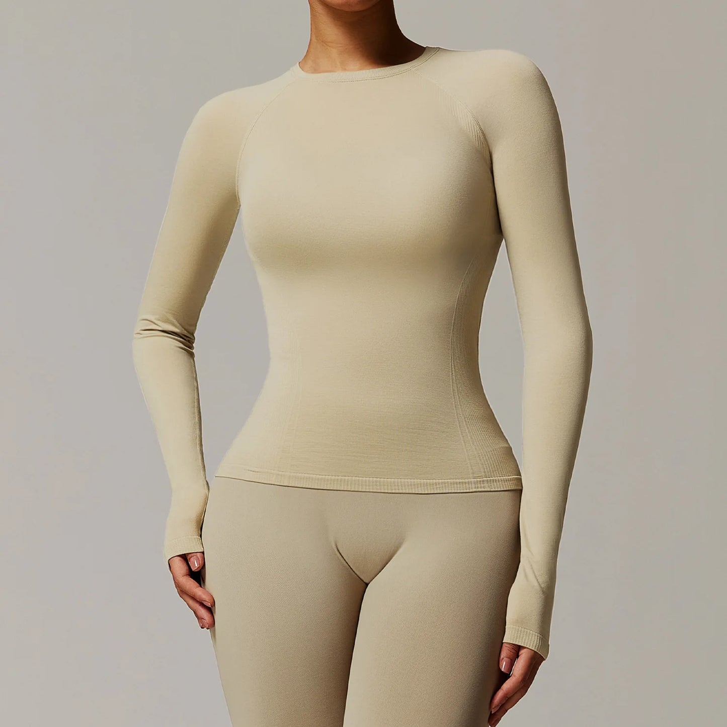 Sexy Women Yoga T-shirts Solid Sports Top Long Sleeve Gym Workout Running Shirts Exposed Navel Quick Dry Fitness Gym Sport Wear