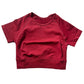 Impact Crop Top for Women Workout Gym Clothing Seamless Yoga Crop Top Shirt Sleeve Sports Shirts