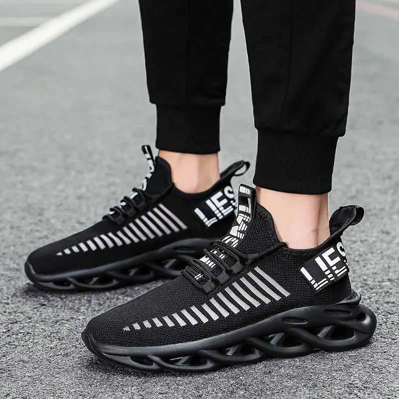 YRZL Men Shoes Comfortable Sneakers Womoen Breathable Couple Running Shoes Mesh Tenis Sport Shoes Size 36-46 Waling Sneakers Men