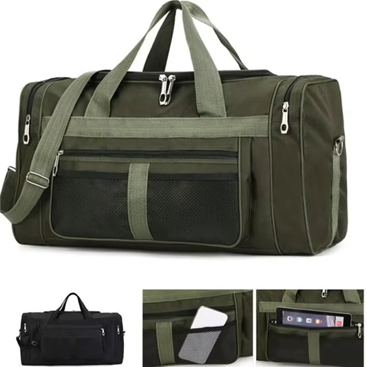 Nylon Travel Duffel Bag Large Capacity Handbag Portable Outdoor Gym Luggage Bag Multifunctional Waterproof Sports Fitness Bags