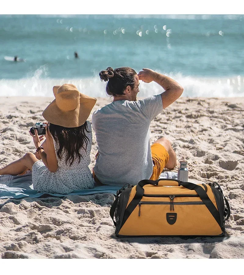 Men Sports Bag Large Capacity Travel Bag with Shoes Compartment Dry Wet Pocket Gym Bag Workout Dance Sports Gym Backpack