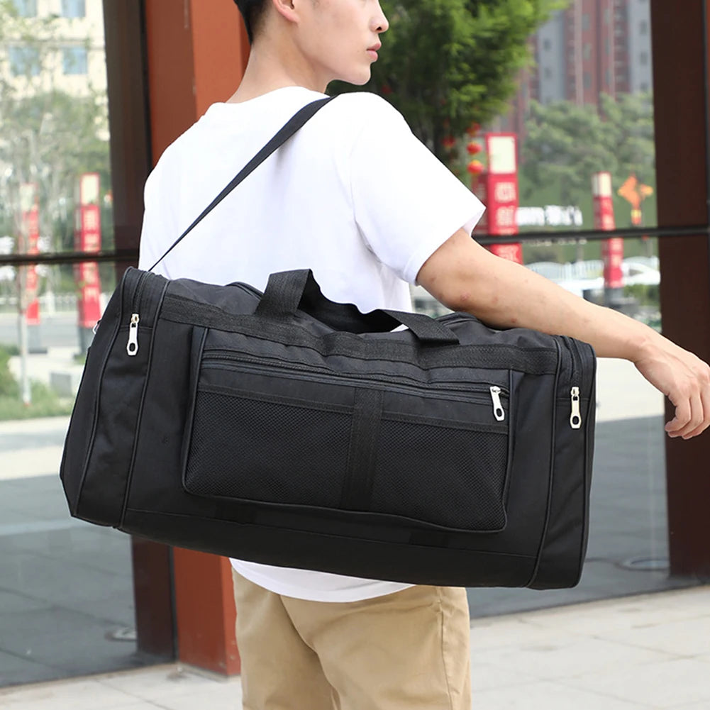 Nylon Travel Duffel Bag Large Capacity Handbag Portable Outdoor Gym Luggage Bag Multifunctional Waterproof Sports Fitness Bags