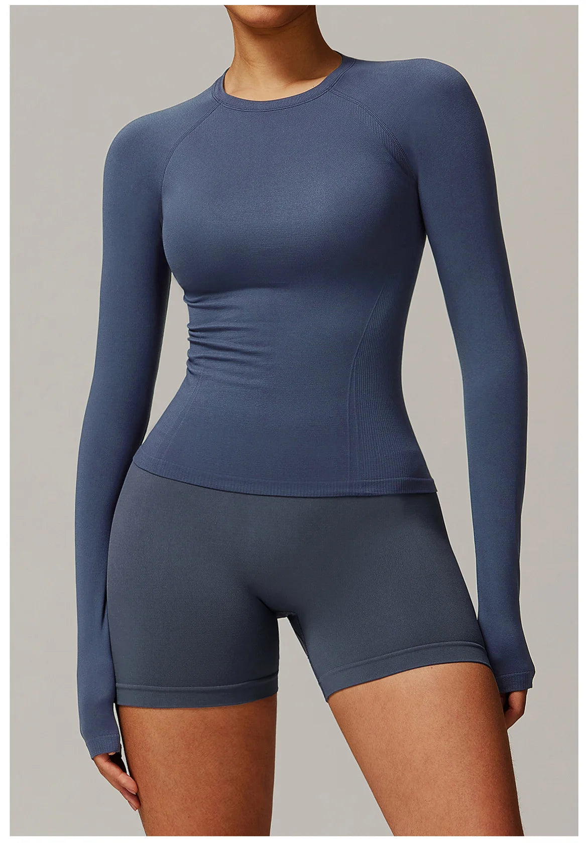 Sexy Women Yoga T-shirts Solid Sports Top Long Sleeve Gym Workout Running Shirts Exposed Navel Quick Dry Fitness Gym Sport Wear