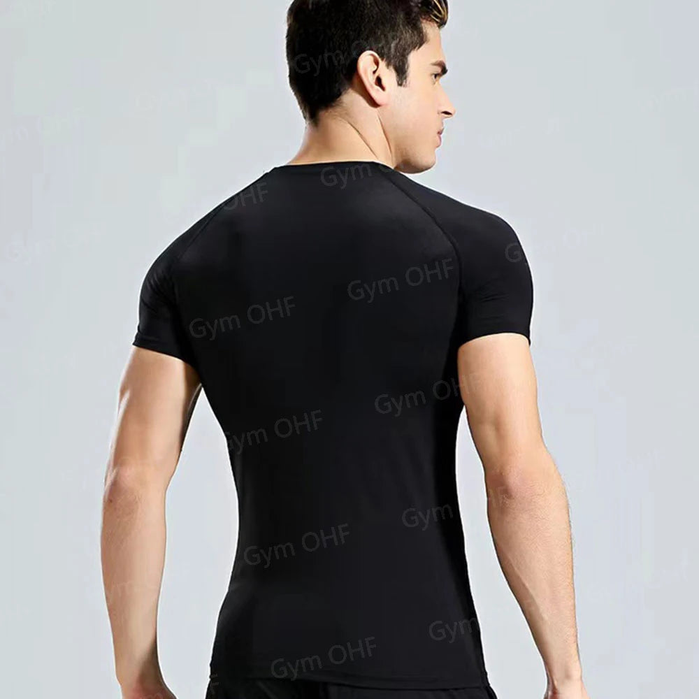 T Shirt Men Rashguard Jiu Jitsu Bjj Gym Fitness Running Training Shirts Boxing Jersey Compression Nightwing Print Tops For Male