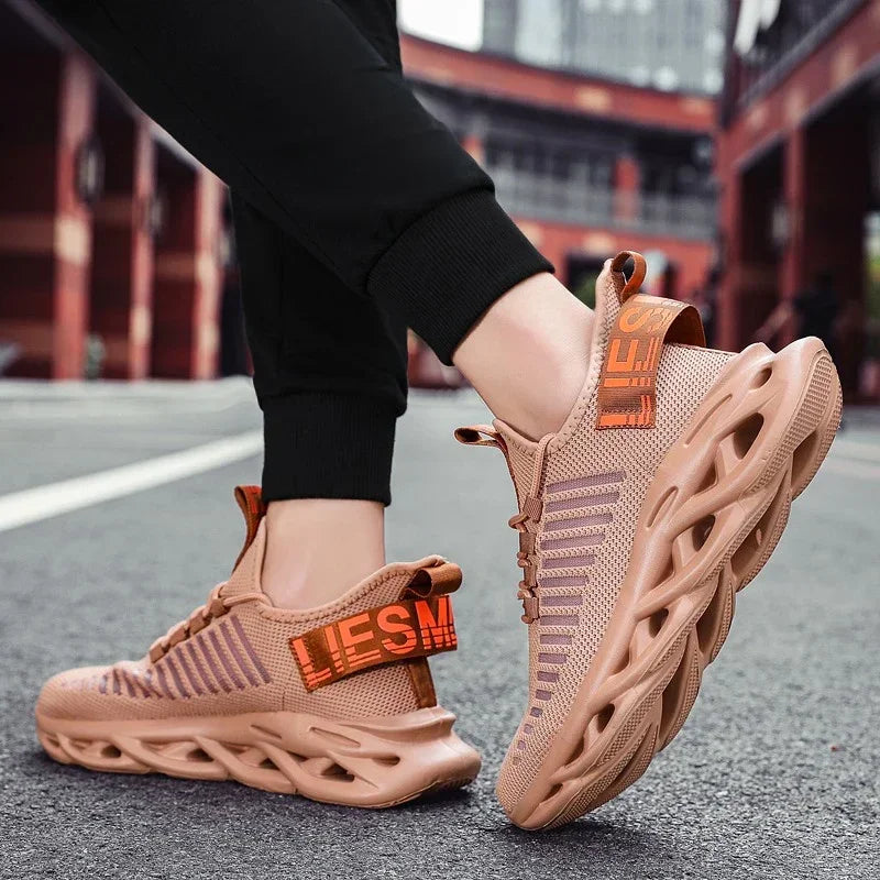 YRZL Men Shoes Comfortable Sneakers Womoen Breathable Couple Running Shoes Mesh Tenis Sport Shoes Size 36-46 Waling Sneakers Men