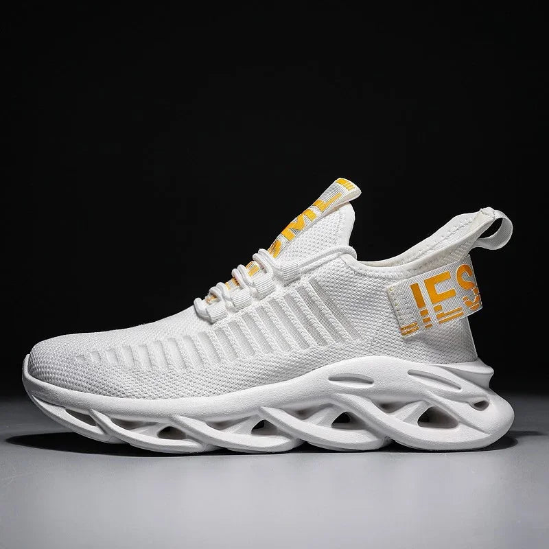 YRZL Men Shoes Comfortable Sneakers Womoen Breathable Couple Running Shoes Mesh Tenis Sport Shoes Size 36-46 Waling Sneakers Men