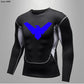 T Shirt Men Rashguard Jiu Jitsu Bjj Gym Fitness Running Training Shirts Boxing Jersey Compression Nightwing Print Tops For Male