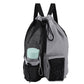 Basketball Bag Drawstring Beach Storage Backpacks with Wet Pockets Thickened Mesh Lightweight Comfortable for Outdoor Sports