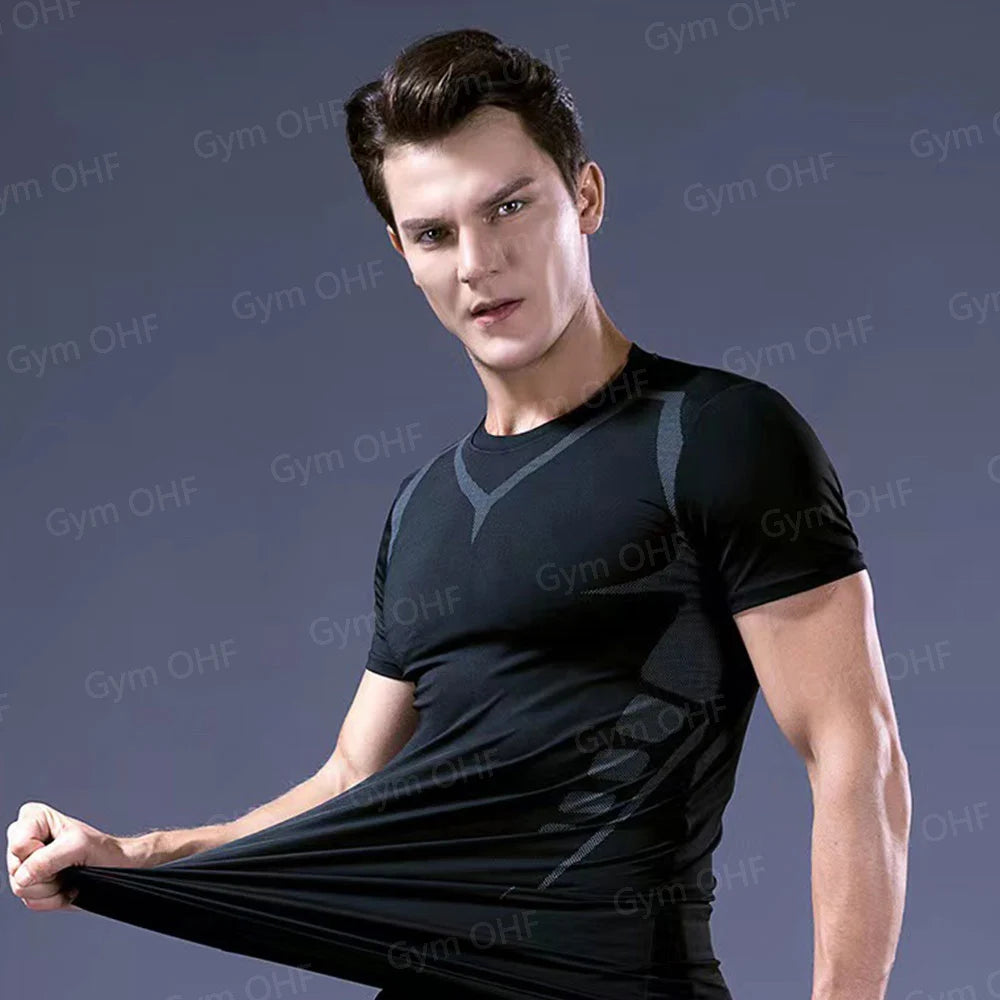 T Shirt Men Rashguard Jiu Jitsu Bjj Gym Fitness Running Training Shirts Boxing Jersey Compression Nightwing Print Tops For Male