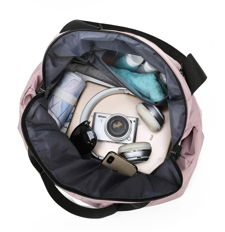 Large Capacity Yoga Gym Bag Waterproof  Women Swimming Outdoor Sports Bags Multifunction Hand Travel Duffle Weekend Package Bag