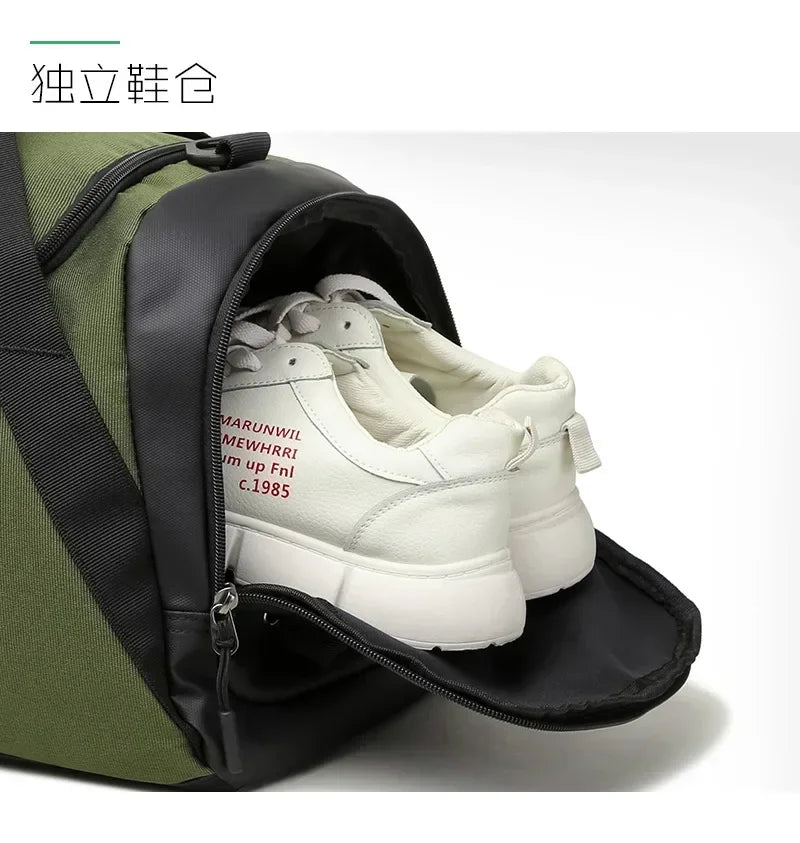 Men Sports Bag Large Capacity Travel Bag with Shoes Compartment Dry Wet Pocket Gym Bag Workout Dance Sports Gym Backpack