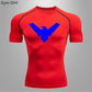 T Shirt Men Rashguard Jiu Jitsu Bjj Gym Fitness Running Training Shirts Boxing Jersey Compression Nightwing Print Tops For Male