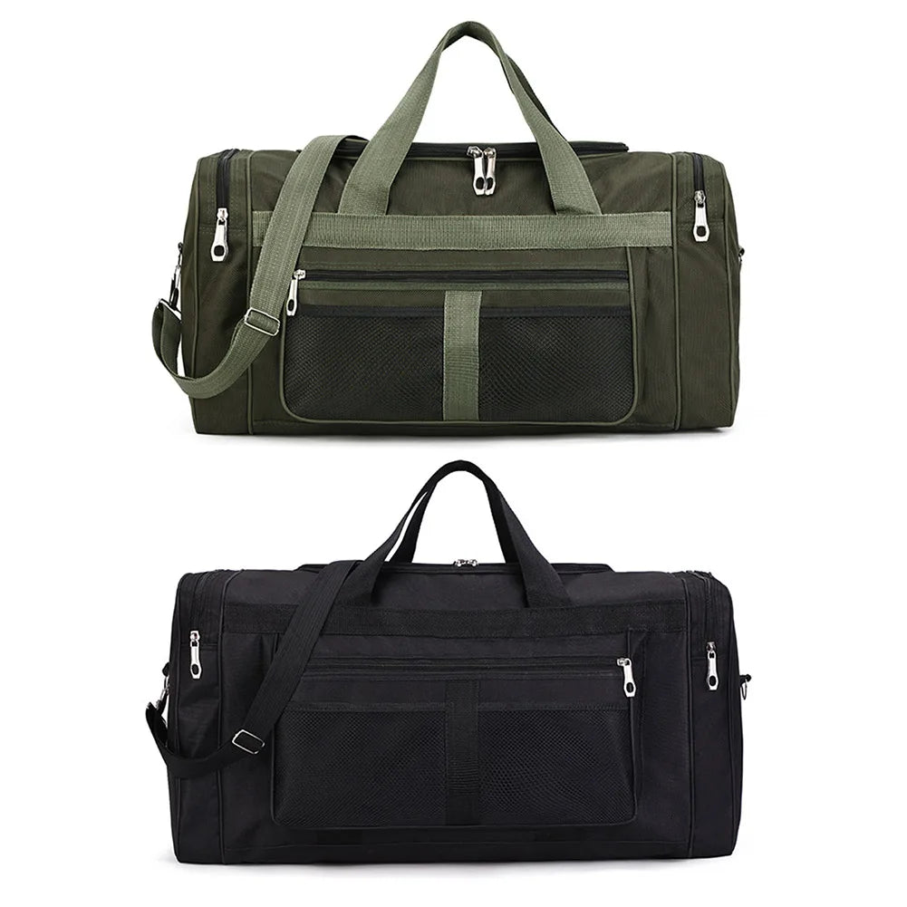 Nylon Travel Duffel Bag Large Capacity Handbag Portable Outdoor Gym Luggage Bag Multifunctional Waterproof Sports Fitness Bags