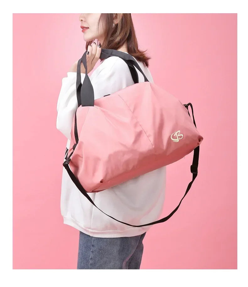 Large Capacity Yoga Gym Bag Waterproof  Women Swimming Outdoor Sports Bags Multifunction Hand Travel Duffle Weekend Package Bag
