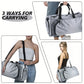 40L Gym Duffel Bag with Wet Pocket & Shoe Compartment - Unisex Weekender Carry On - Lightweight Grey Sports Bag